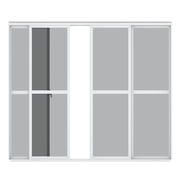 Mirador 111S 10 Outdoor Pergola Aluminum PC Sliding Door w/ Handle, 4 Panels, White Not Pergola