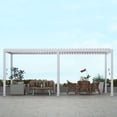 thumbnail image 1 of Mirador 111S 10'x20' Outdoor Pergola,Full Aluminum Frame w/Adjustable Louvered Roof, White, 1 of 12