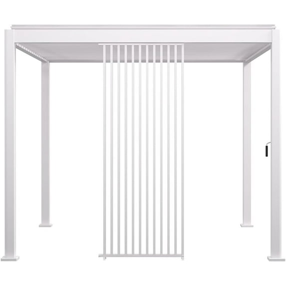 Mirador 111S Outdoor Pergola Aluminum Deco Wall Skyline 1/3 10' Side, White (Not Pergola)