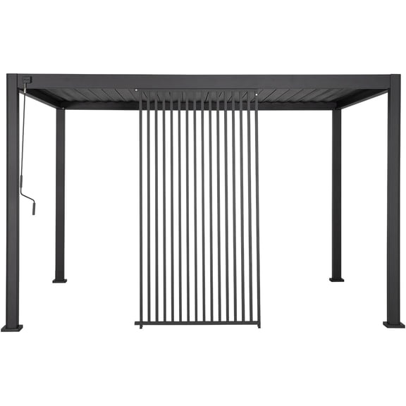 Mirador 111S Outdoor Pergola Aluminum Deco Wall Skyline 1/3 13' Side, Dark Grey (Not Pergola)
