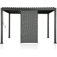 thumbnail image 1 of Mirador 111S Pergola Accessories, 1/3 10' Side Aluminum Deco Wall Screen, Charcoal (Not Pergola), 1 of 5