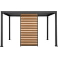 thumbnail image 1 of Mirador 111S Takasho Outdoor Pergola Aluminum Deco Wall Panorama 1/3 13' Side, Wood Grain (Not Pergola), 1 of 7