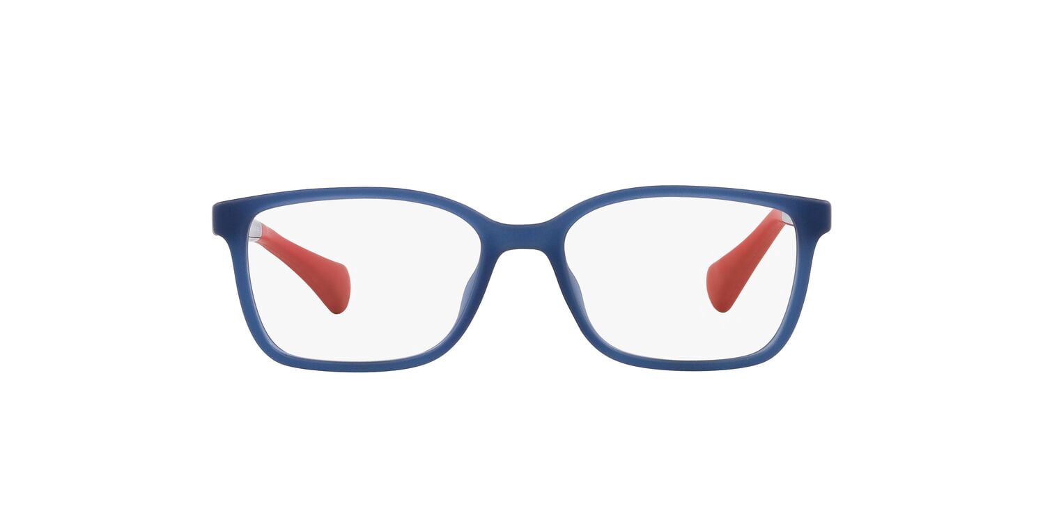 Miraflex Youth Size 49 0MF4013 Lifestyle Eyeglasses with Case, Translucent Light Blue