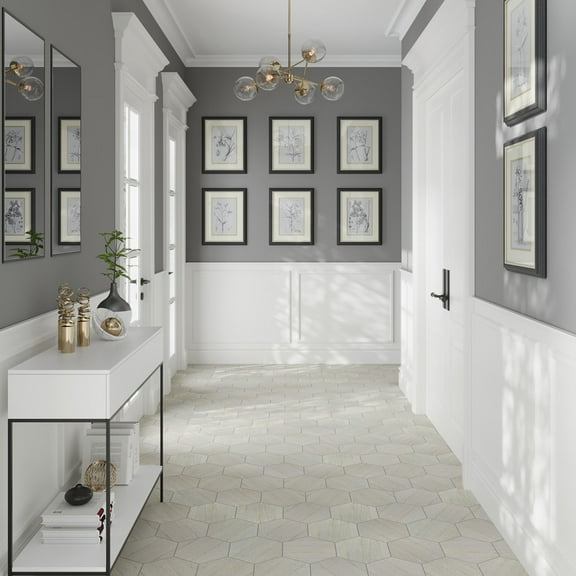 Mirage 10x10 Creamy Beige Crystal Sand Honed Hexagon Wall and Floor Tile (2.95 sq ft/case) - 5 Pack