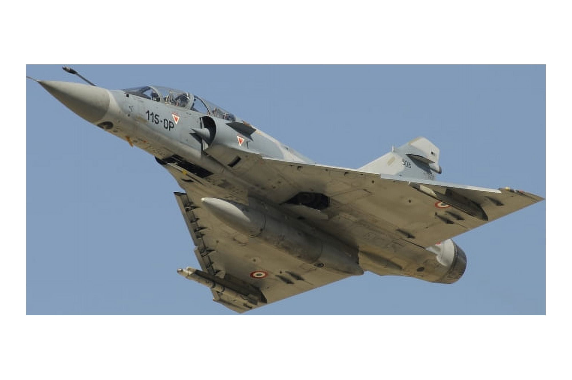 Mirage 2000B of the French Air Force taking off Canvas Art - Riccardo NiccoliStocktrek Images (17 x 12)