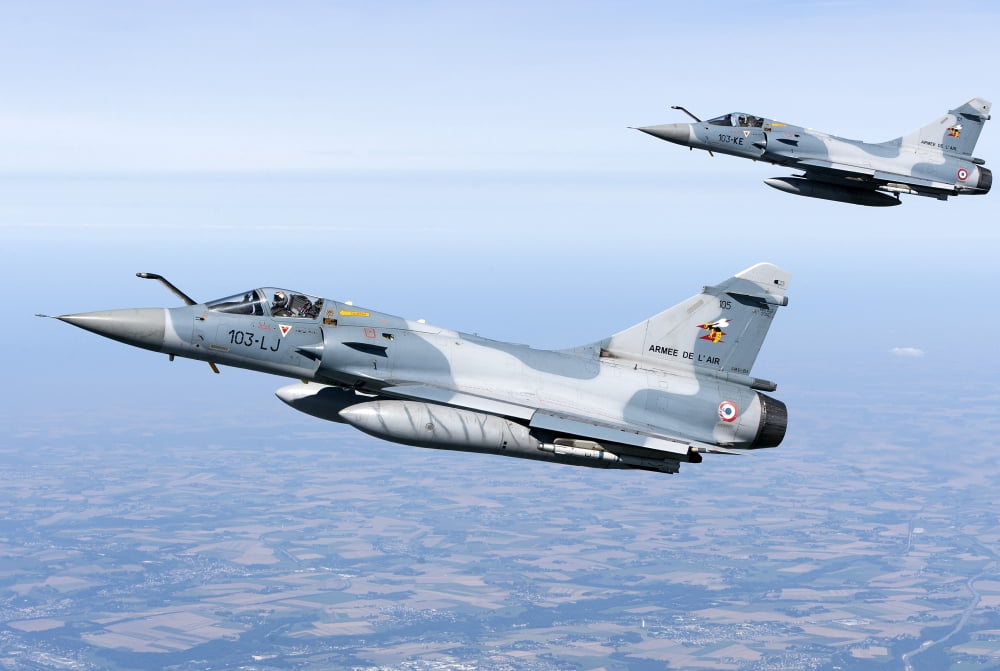 Mirage 2000C of the French Air Force Canvas Art - Gert KromhoutStocktrek Images (18 x 12)