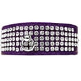 thumbnail image 1 of Mirage 5 Row Rhinestone Designer Croc Dog Collar Size Size 16 Purple, 1 of 2