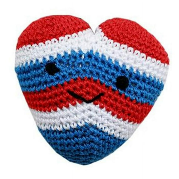 Mirage 500-109 HRT Knit Knacks Hamilton the USA Heart Organic Dog Toy - One Size