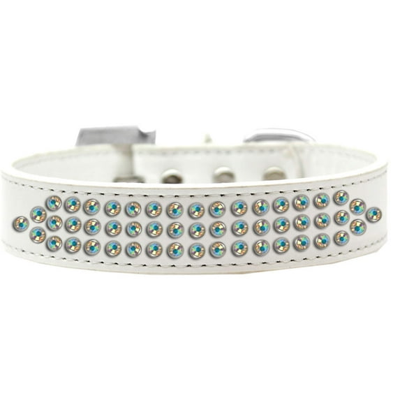 Dog, Puppy Pet Fashion Collar, "Three Row Aurora Borealis Crystal Rimsets"