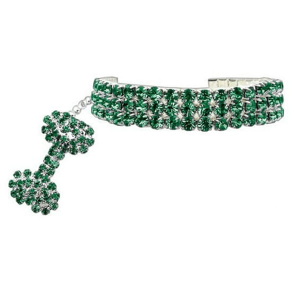 Mirage 99-03 MDEG Glamour Bits Pet Jewelry Emerald Medium