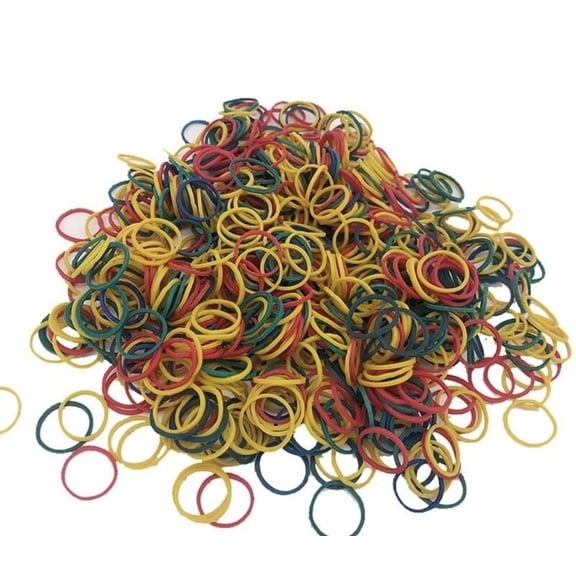 Mirage/Brittny , 1/2in. assorted colors elastic hair rubber bands, 500ct