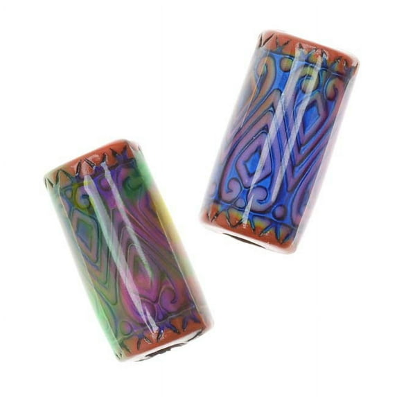 Mirage Color Changing Mood Beads - Glow Nouveau 17.5x8.5mm (2)