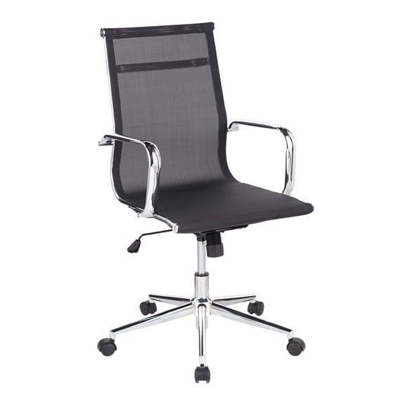 Mirage Contemporary Office Chair in Chrome and Black by LumiSource
