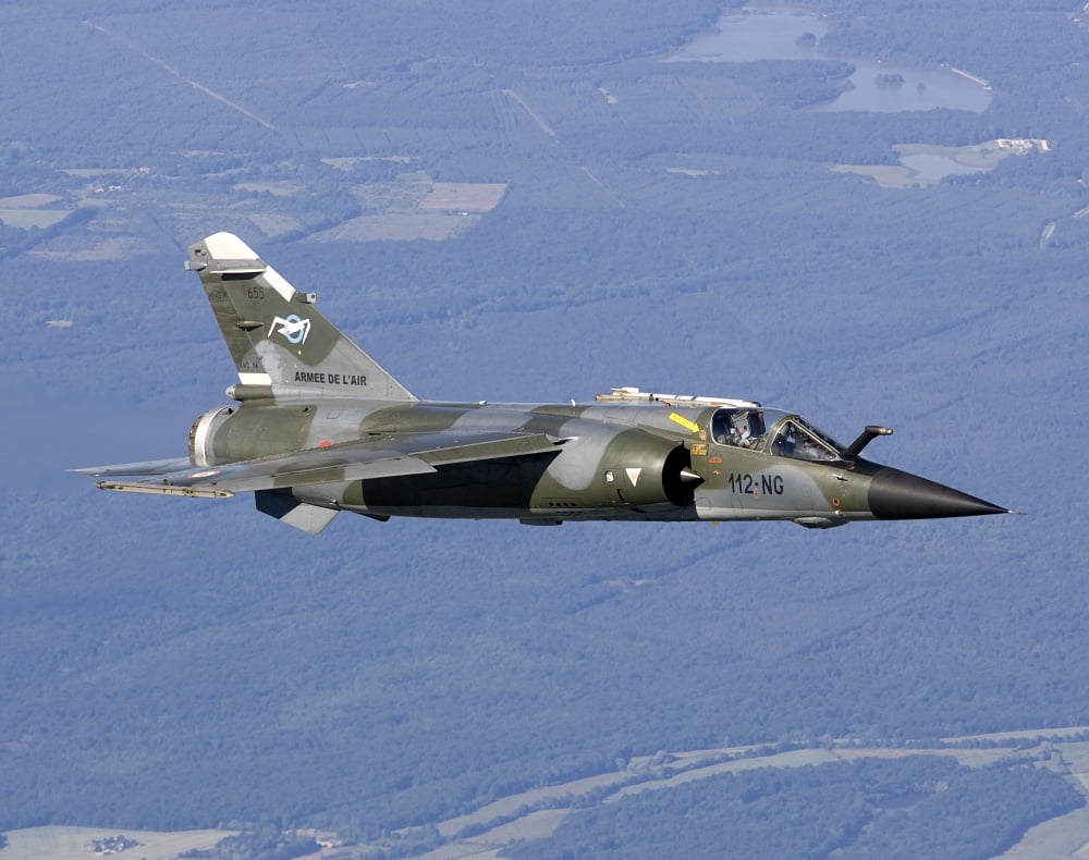 Mirage F1CR of the French Air Force over France Canvas Art - Gert KromhoutStocktrek Images (16 x 13)