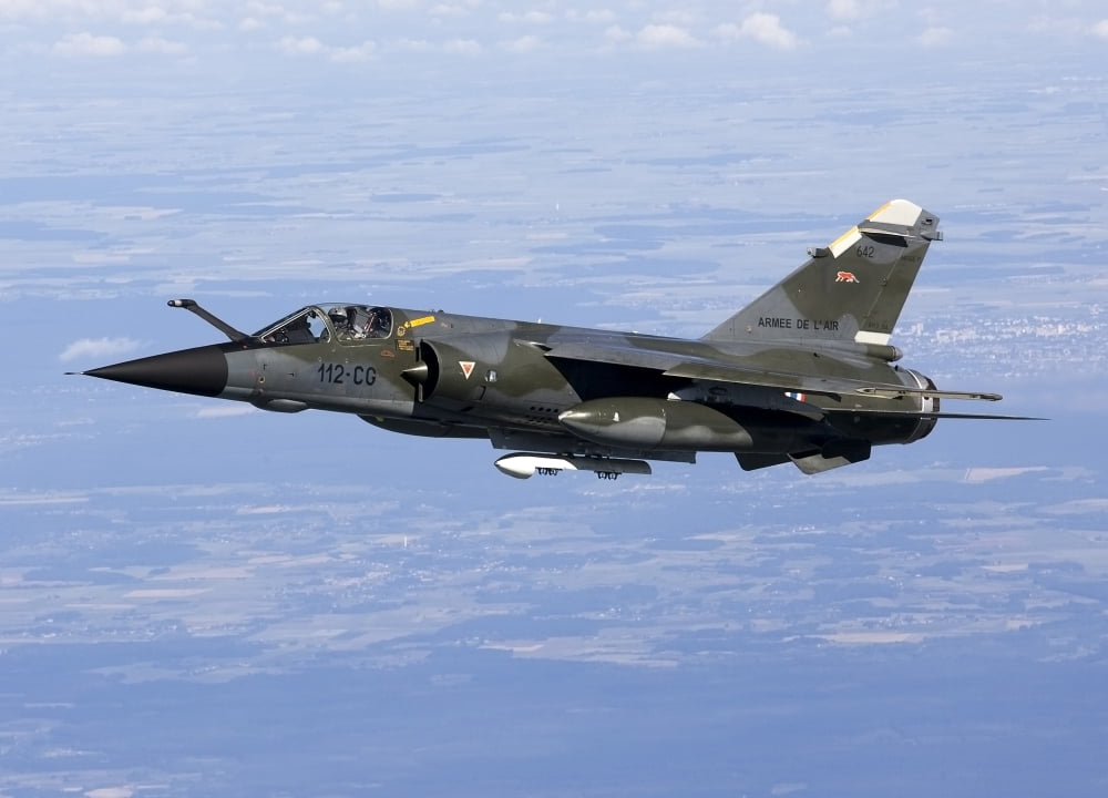 Mirage F1CR of the French Air Force over France Canvas Art - Gert KromhoutStocktrek Images (17 x 12)