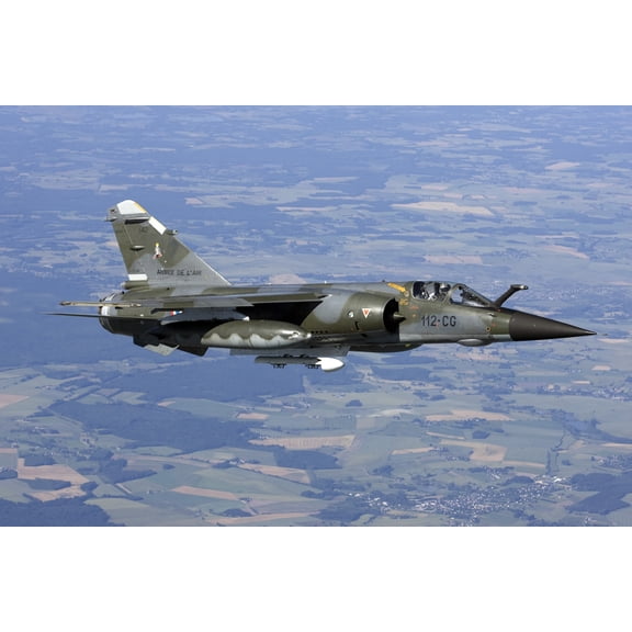 Mirage F1CR of the French Air Force over France Canvas Art - Gert KromhoutStocktrek Images (18 x 12)