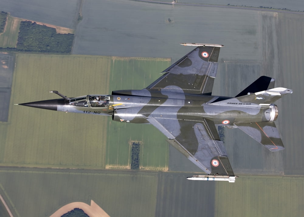 Mirage F1CR of the French Air Force over France Canvas Art - Gert KromhoutStocktrek Images (34 x 24)
