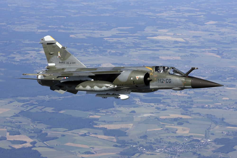 Mirage F1CR of the French Air Force over France Canvas Art - Gert KromhoutStocktrek Images (35 x 23)