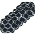 thumbnail image 1 of Mirage Hexagonal Print Memory Foam Chair Pads 6 Pack Navy/White, 1 of 5
