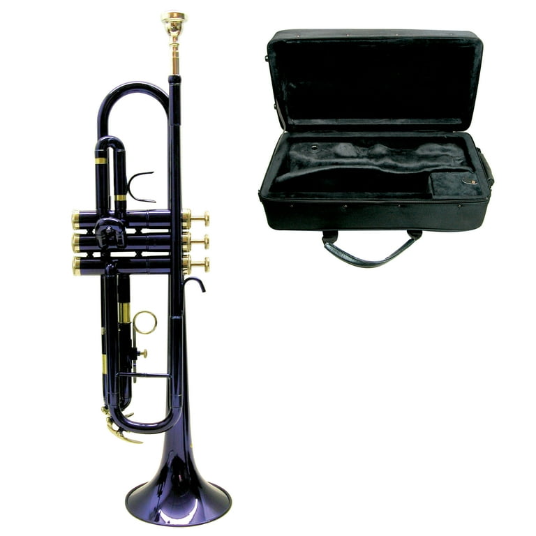 Mirage M40151BL Bb Trumpet In Bright Blue High Gloss Finish With Mouthpiece And Case