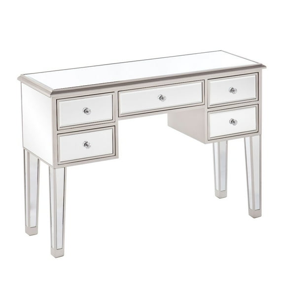 SEI Mirage Mirrored Console in Silver Color