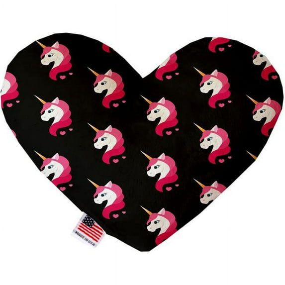 Mirage Pet 1122-CTYHT8 Pretty Pink Unicorns Canvas Heart Dog Toy - 8 in.