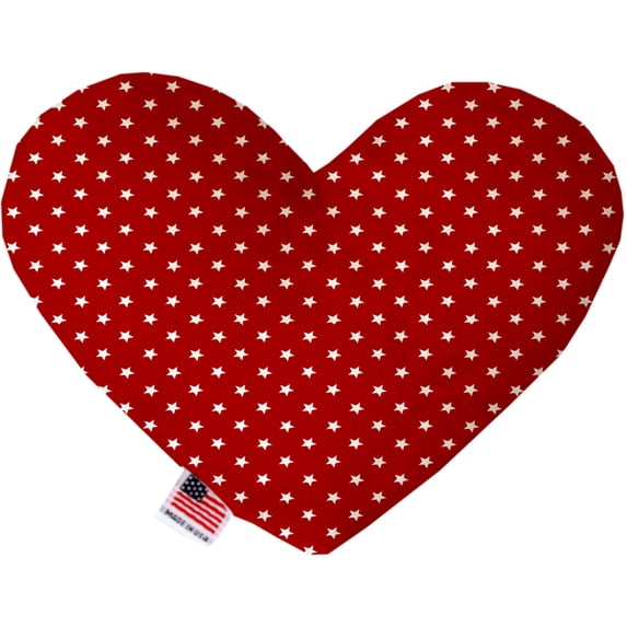 Mirage Pet 1135-CTYHT6 Red Stars Canvas Heart Dog Toy - 6 in.