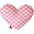 thumbnail image 1 of Mirage Pet 1154-CTYHT6 Baby Pink Plaid Canvas Heart Dog Toy - 6 in., 1 of 1