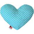 thumbnail image 1 of Mirage Pet 1159-SFTYHT6 Aqua Polka Dots 6 in. Stuffing Free Heart Dog Toy, 1 of 1