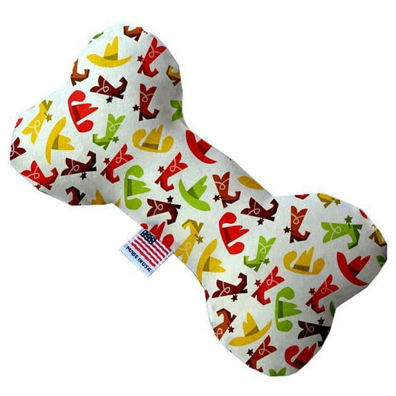 Mirage Pet 1168-SFTYBN6 Cowboys 6 in. Stuffing Free Bone Dog Toy