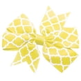thumbnail image 1 of Mirage Pet 12-07 AC-YW Hair Bow Quatrefoil Alligator Clip, Yellow, 1 of 2