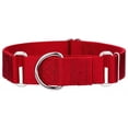 thumbnail image 1 of Mirage Pet 124-1M RDSM Plain Nylon Martingale Dog Collar, Small - Red, 1 of 1