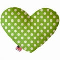 thumbnail image 1 of Mirage Pet 1244-SFTYHT6 Lime Green Swiss Dots 6 in. Stuffing Free Heart Dog Toy, 1 of 1