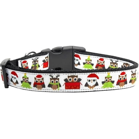 Mirage Pet 125-098 CT Santa Owls Nylon Cat - Collar