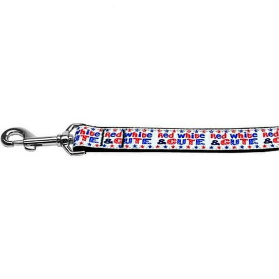 Mirage Pet 125-180 5804 Red, White & Cute Nylon Dog Leash, 0.63 in. x 4 ft.