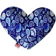 thumbnail image 1 of Mirage Pet 1254-SFTYHT8 Blue Seashells 8 in. Stuffing Free Heart Dog Toy, 1 of 1