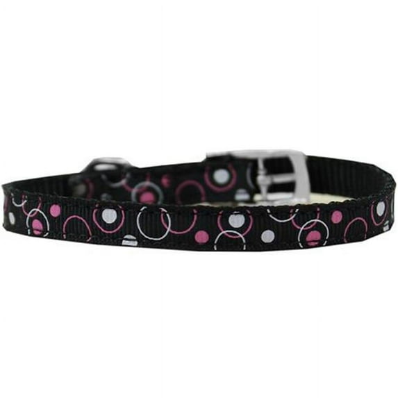Mirage Pet 126-003 38BK16 0.38 in. Retro Nylon Dog Collar with Classic Buckle, Black - Size 16