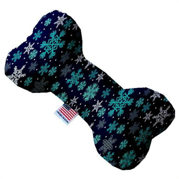 Mirage Pet 1271-SFTYBN6 Snowflake Blues 6 in. Stuffing Free Bone Dog Toy