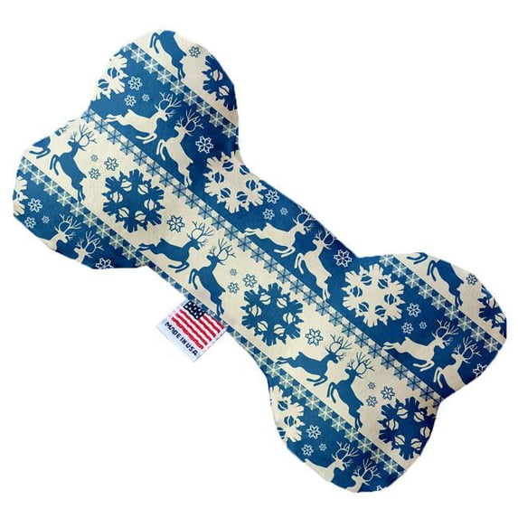 Mirage Pet 1273-SFTYBN10 Blue Reindeer 10 in. Stuffing Free Bone Dog Toy