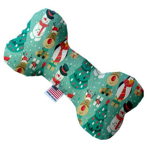 Mirage Pet 1280-CTYBN6 Frosty & Friends Canvas Bone Dog Toy - 6 in.