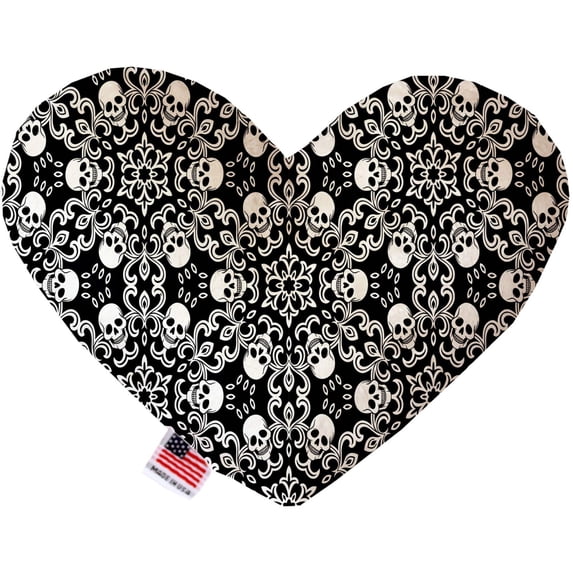 Pet and Dog Plush Heart or Bone Toy, "Skulls Group" (Available in different sizes, and 12 different pattern options!)