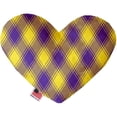 thumbnail image 1 of Mirage Pet 1354-CTYHT6 Purple & Yellow Plaid Canvas Heart Dog Toy - 6 in., 1 of 3