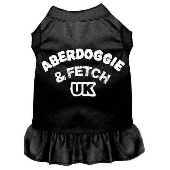 Mirage Pet 22 in. Aberdoggie UK Screen Print Dress, Black - 4X