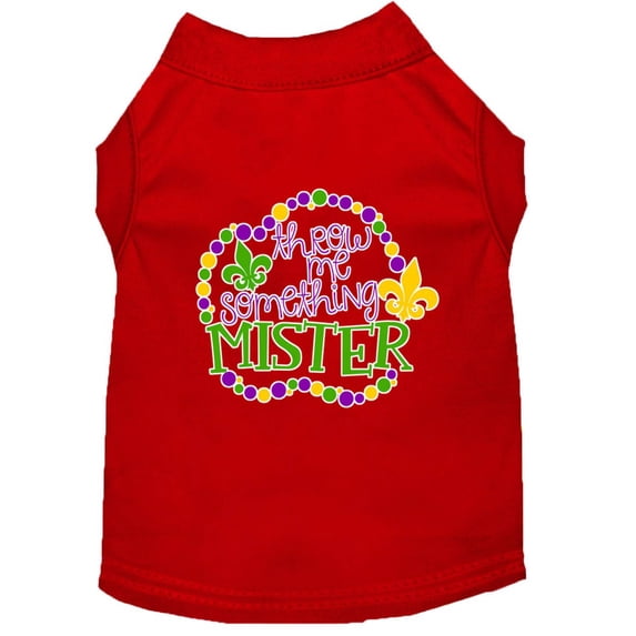 Pet Dog Cat Shirt Screen Printed, "Throw Me Something Mister"