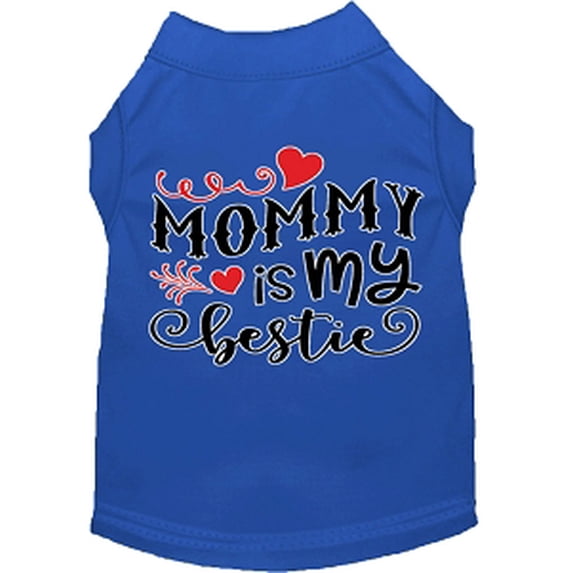 Mirage Pet 51-451 BLXXL Mommy is My Bestie Screen Print Dog Shirt, Blue - 2XL