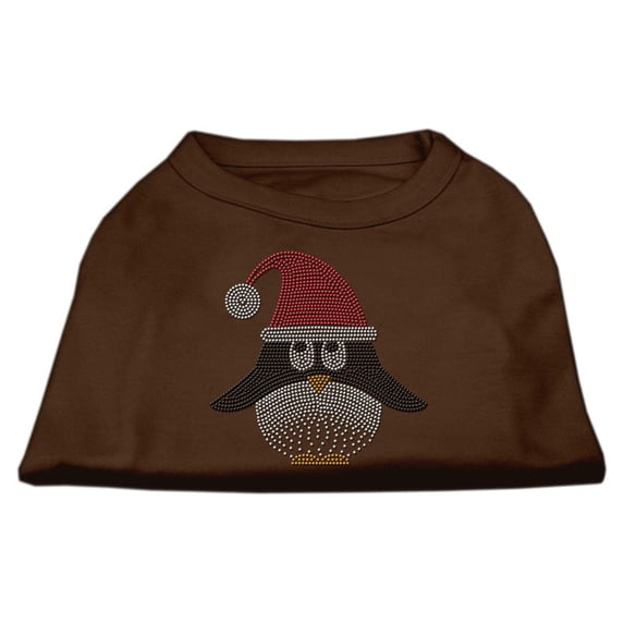 Christmas Pet Dog Cat Shirt Rhinestone, "Santa Penguin"