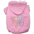 thumbnail image 1 of Pet, Dog  Cat Hoodie Rhinestone, "Technicolor Love", 1 of 10