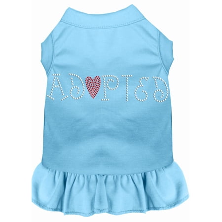 Pet Dog Cat Dress Rhinestone, "Adopted"
