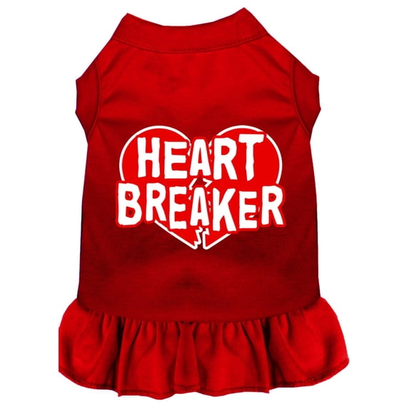Pet Dog Cat Dress Screen Printed, "Heart Breaker"