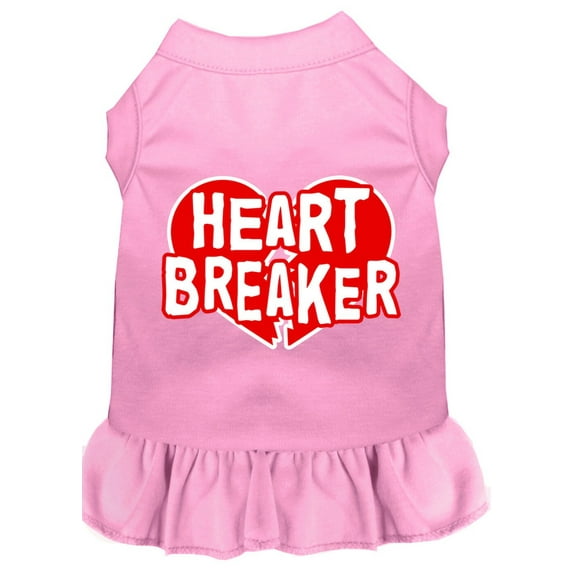 Pet Dog Cat Dress Screen Printed, "Heart Breaker"
